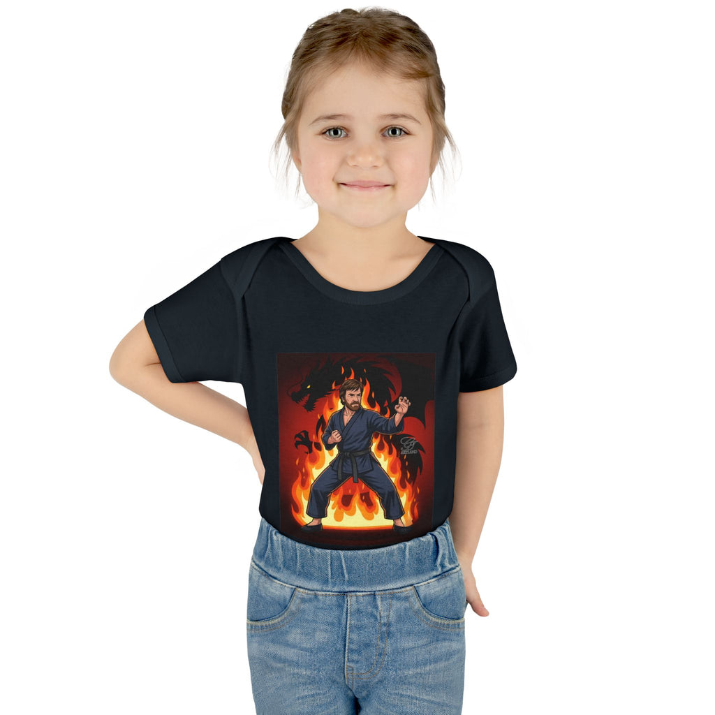 Flame Ninja Infant Bodysuit | Dragon Fire Martial Arts Baby Onesie