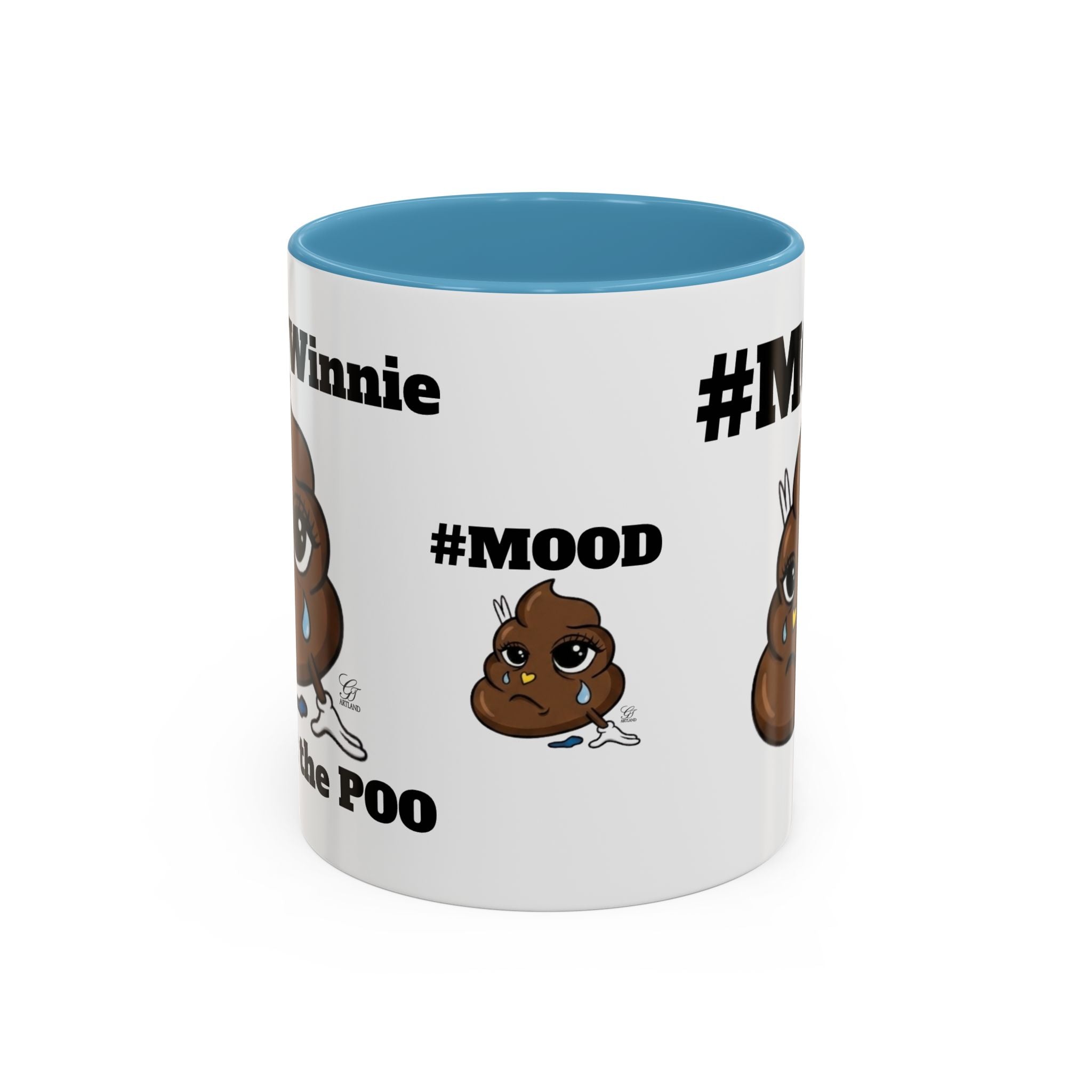 #MOOD Winnie without the poo Funny Poop Emoji Accent Coffee Mug – 11/15oz Novelty Gift by GT Artland