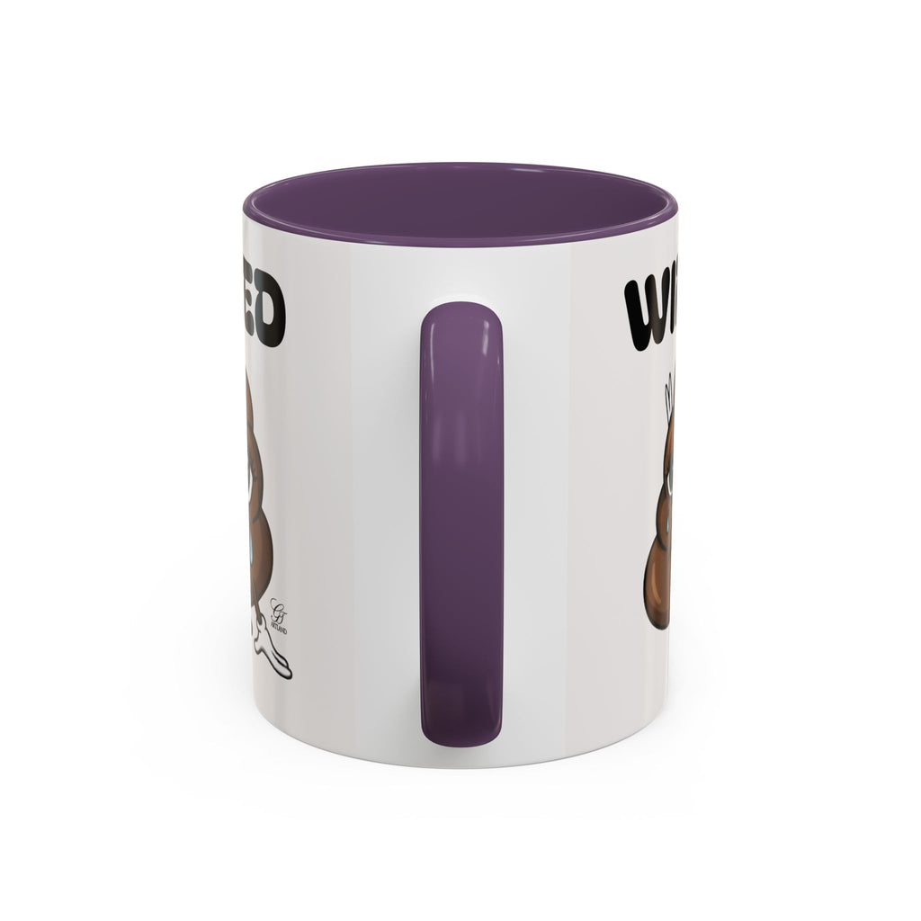 Wired Coffee Mug — Funny Poop Emoji Design Accent Mug (11/15 oz) by GT Artland