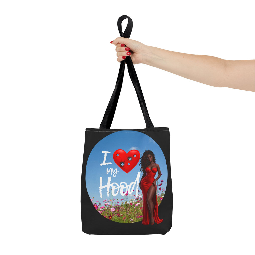 I Love My Hood tote bag | All-over print handbag