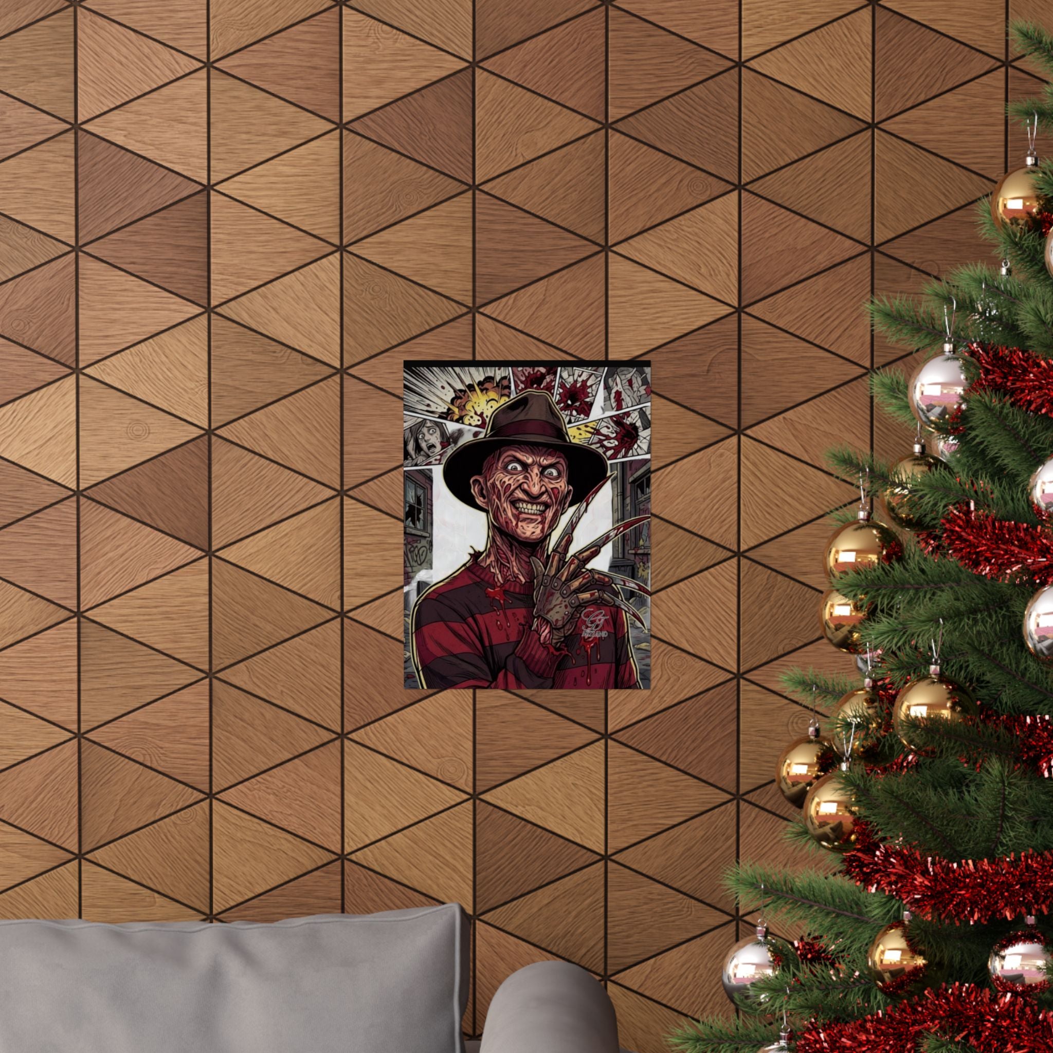 Elm Street Gangsta Horror Matte Vertical Posters by GT Artland