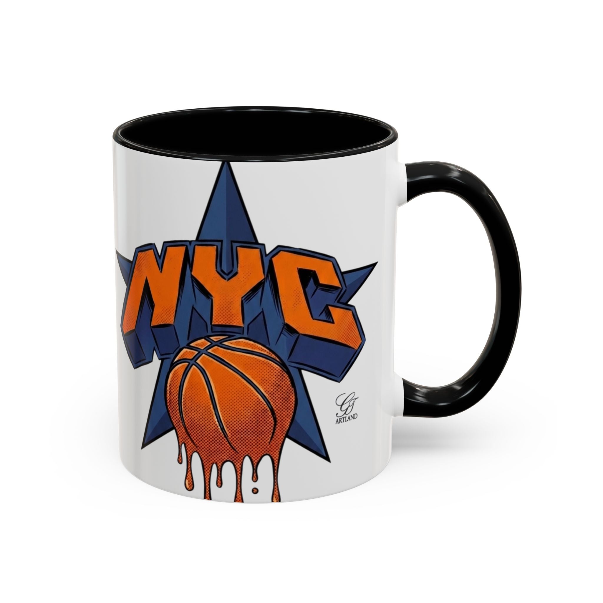 NYC  New York Champions Basketball Drip Mug | Accent Coffee Mug 11oz 15oz by GT Artland