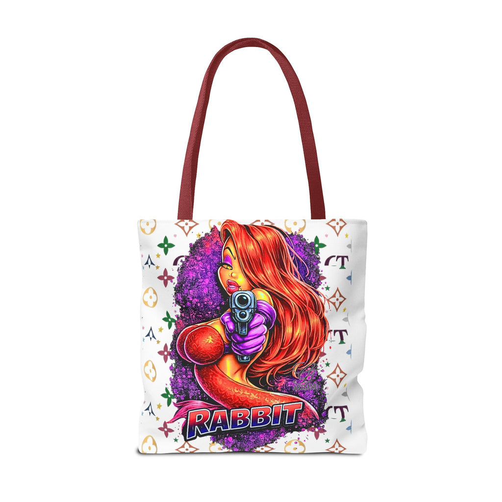 Rabbit Pin-Up Tote Bag – Retro Femme Fatale by GT Artland