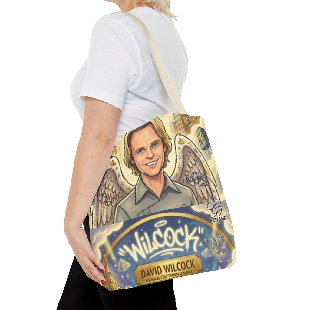 Wilcock Angel Wings Portrait Tote Bag – Illustrated Memorial/Tribute Carryall by GT Artland