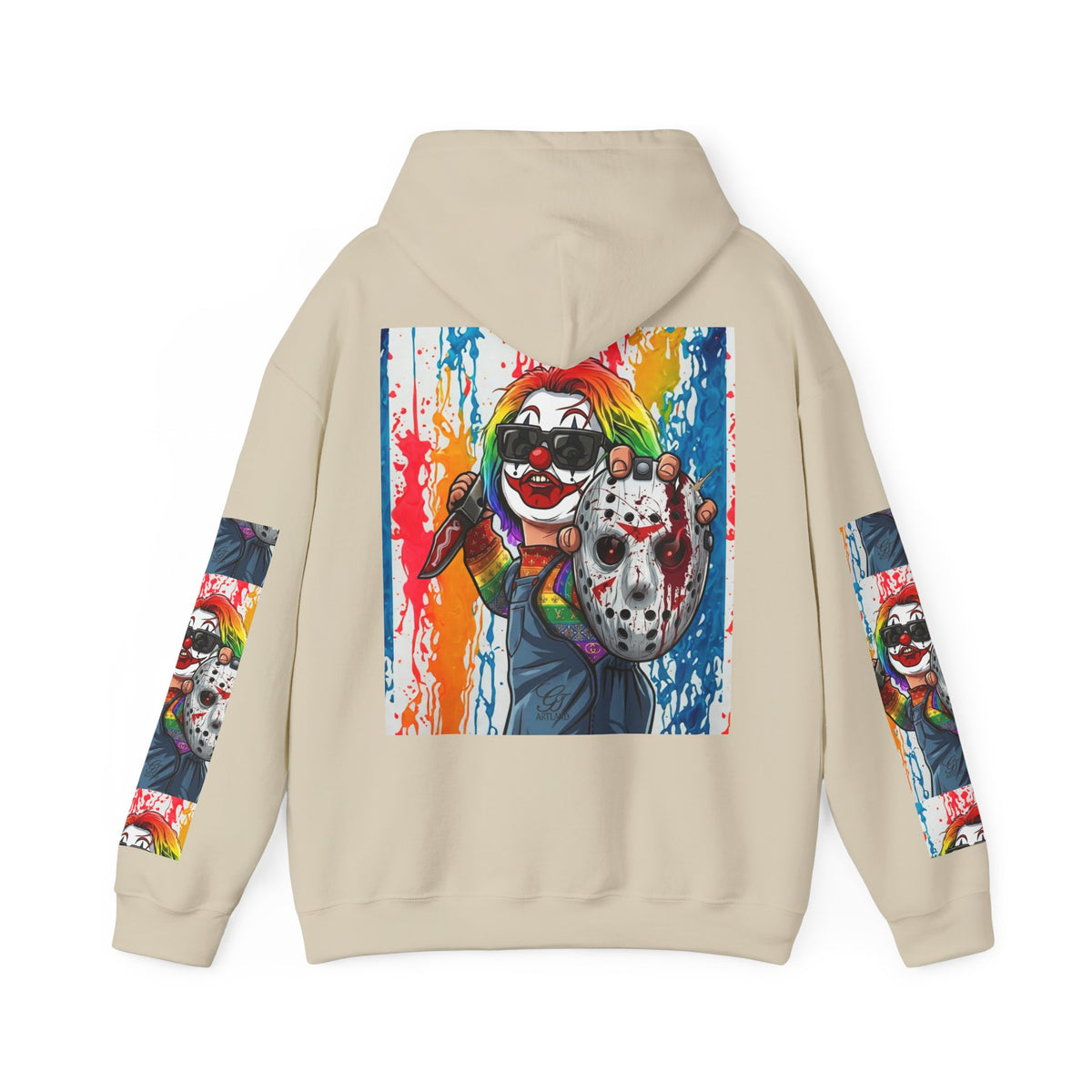 Rainbow Slasher Unisex Heavy Blend Hooded Sweatshirt by GT Artland