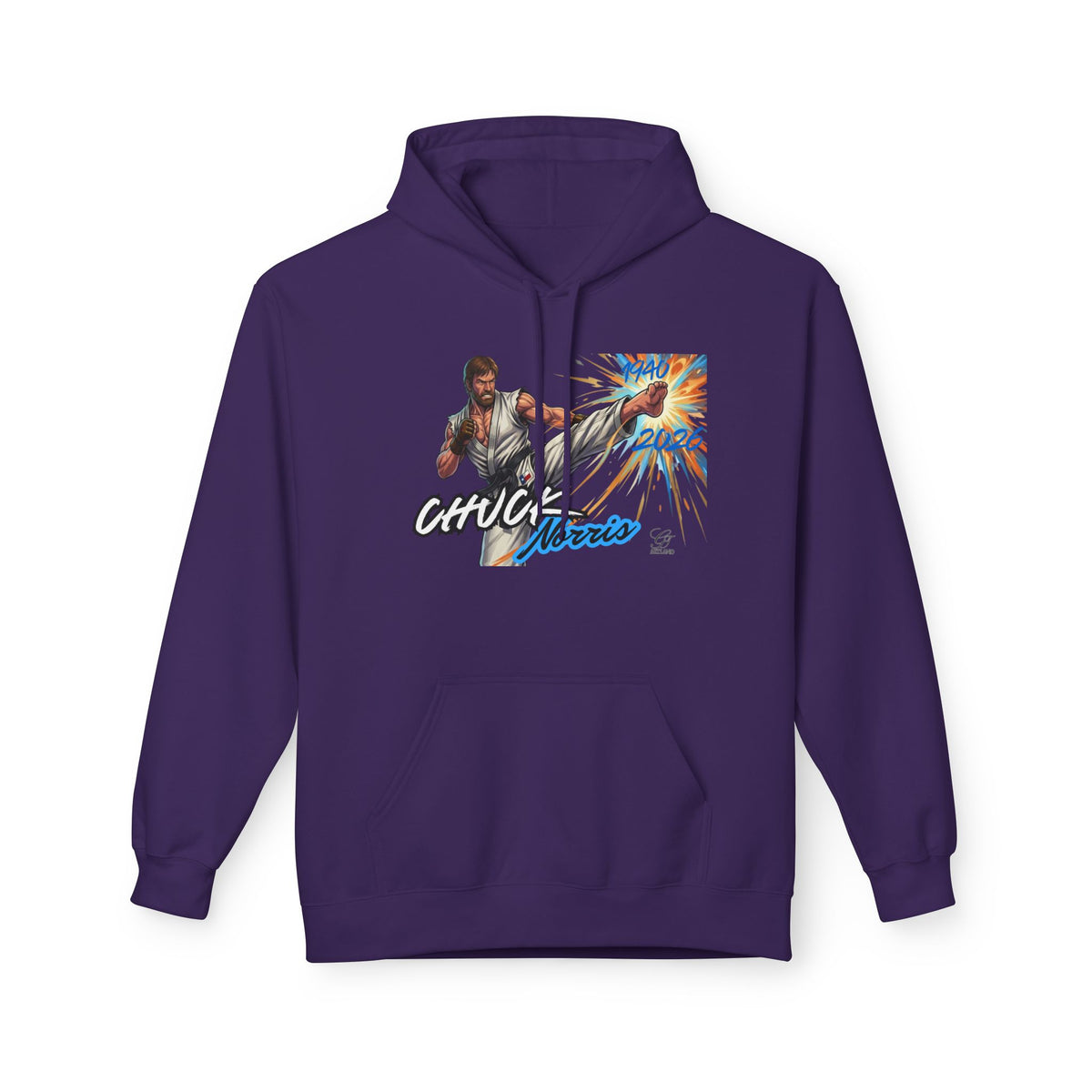 Chuck Norris Martial Arts Hoodie | Vintage Action Illustration