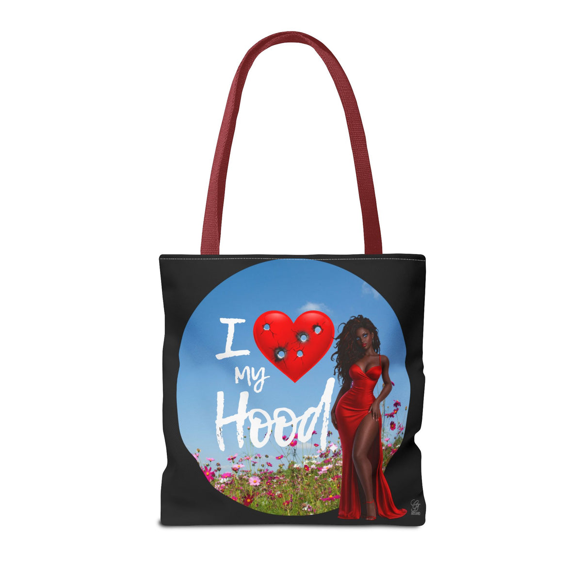 I Love My Hood tote bag | All-over print handbag