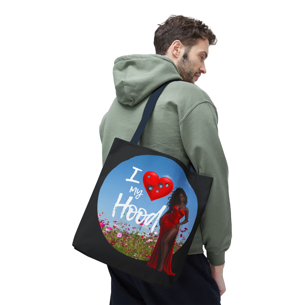 I Love My Hood tote bag | All-over print handbag