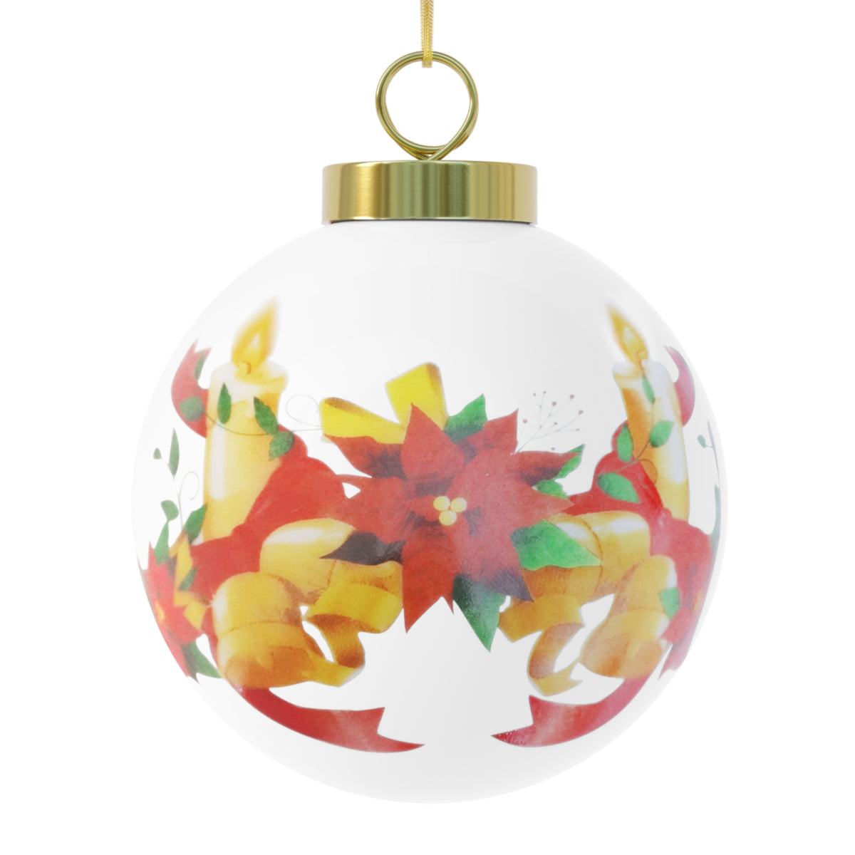 Joyful Santa Face Holiday Ball Ornament | Tree Ornament by GT Artland