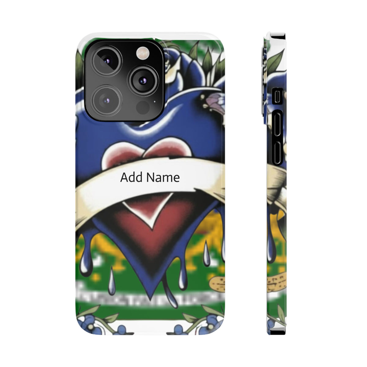 Blue Rose Garden Urban Styled Illustration Slim Phone Case |  by GT Artland