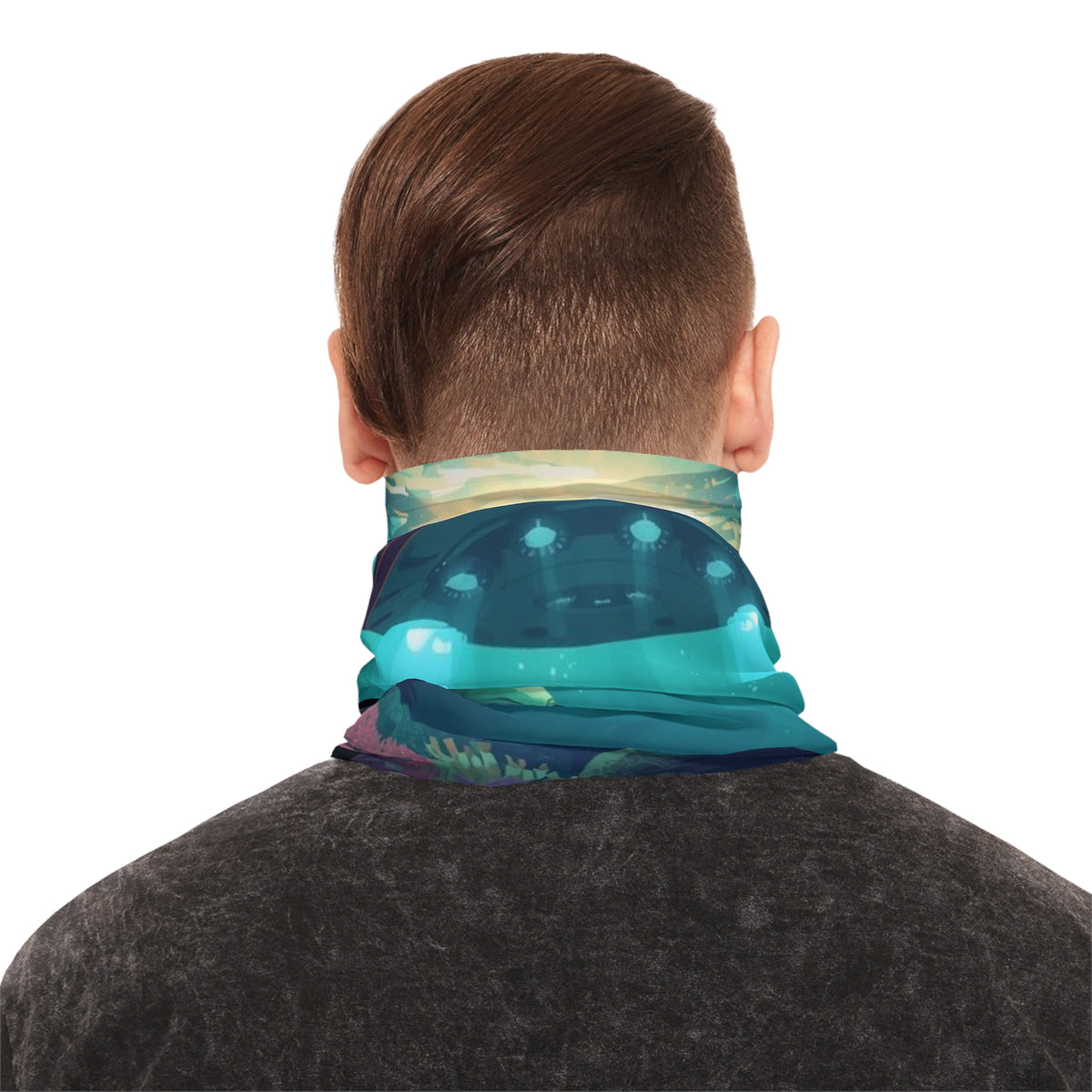 Underwater Graphic Alien Neck Gaiter - Face Mask