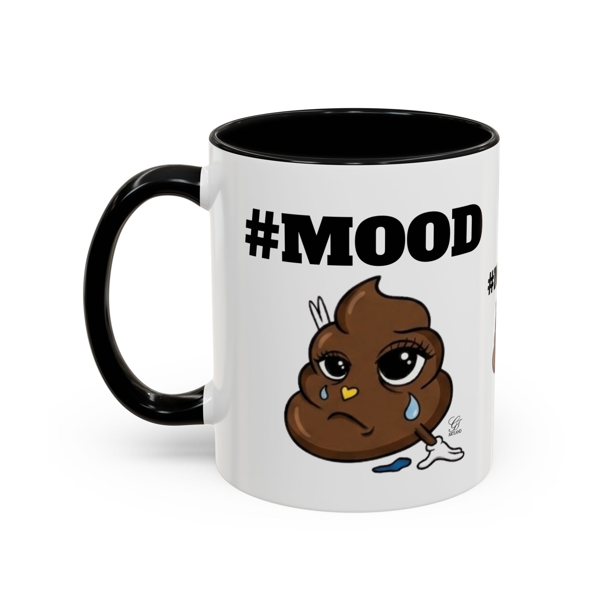 #MOOD Poop Emoji Accent Coffee Mug — Funny 11/15oz Novelty Mug by GT Artland