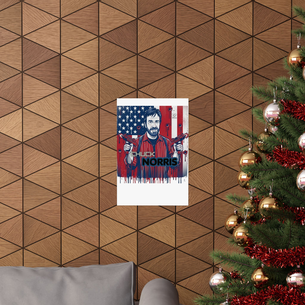 Patriotic Action Hero Poster Matte Vertical Poster by GT Artland