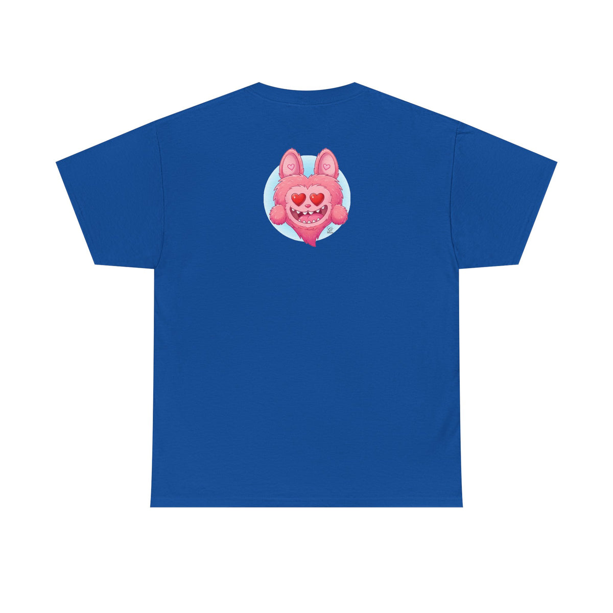 Pink Heart-Eyed Monster T-Shirt | Cute Fuzzy Creature by GT Artland