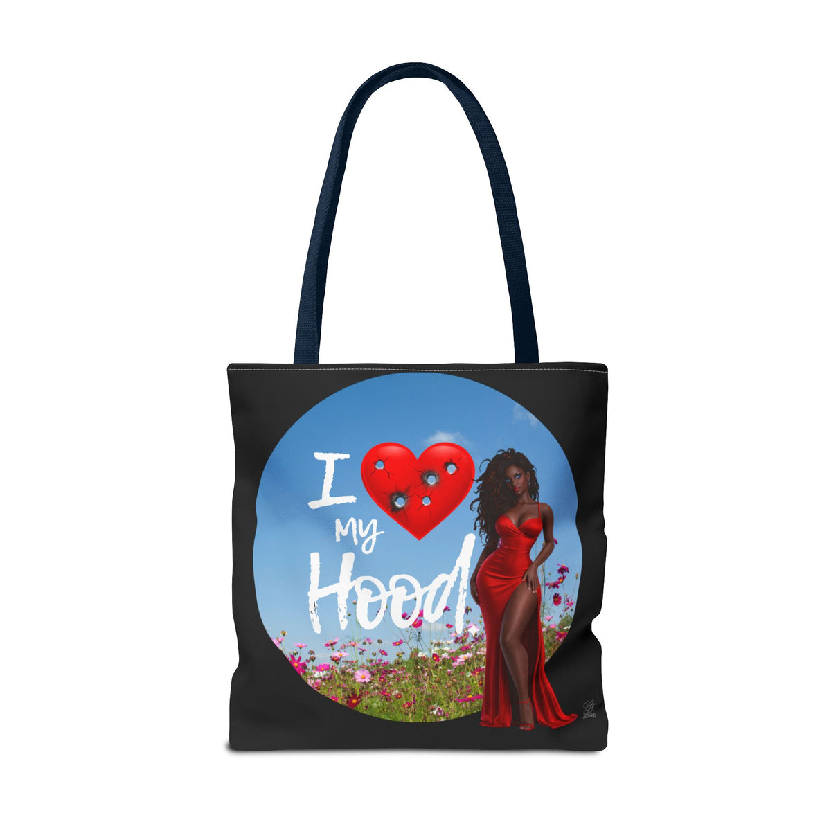 I Love My Hood tote bag | All-over print handbag