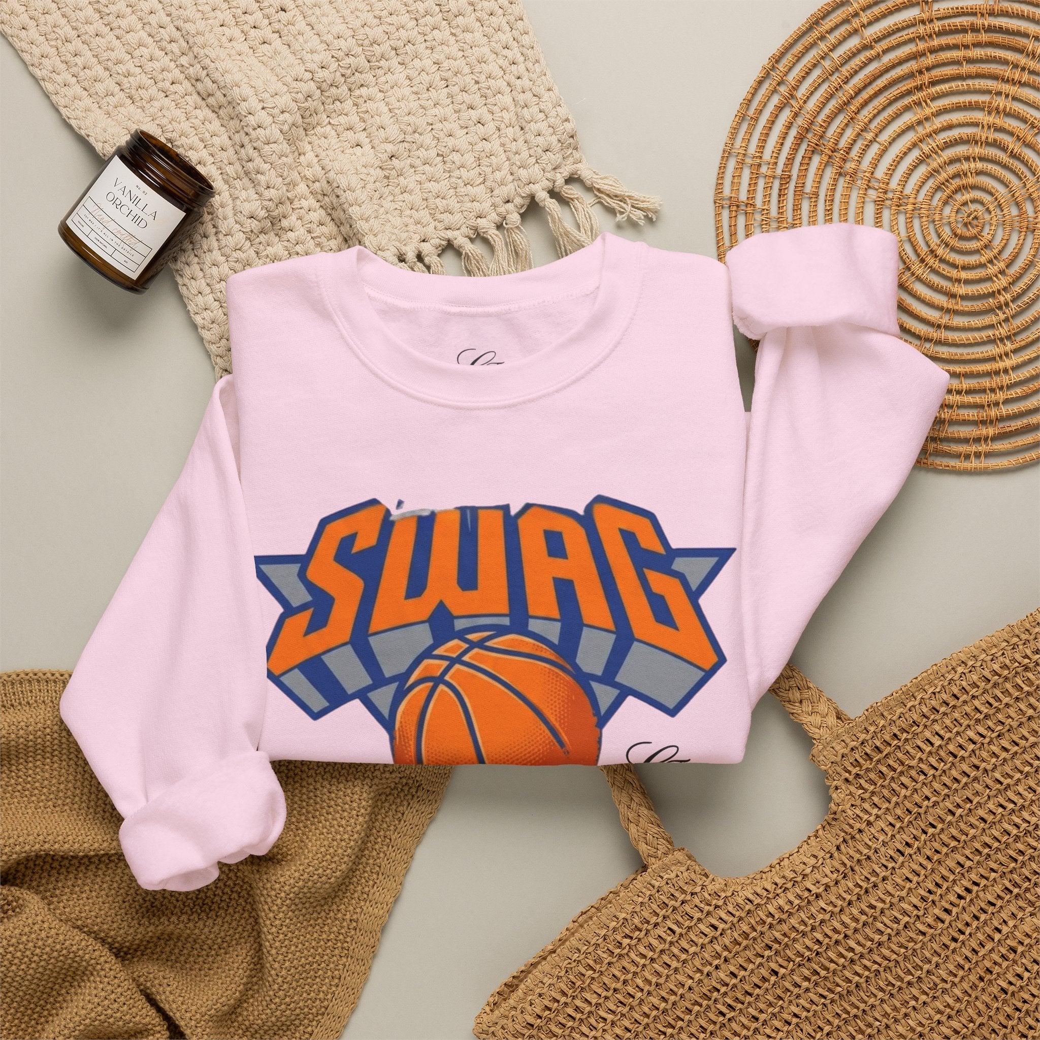 Swag Dripping Basketball Sweatshirt | Streetwear Hoop Graphic by GT Artland