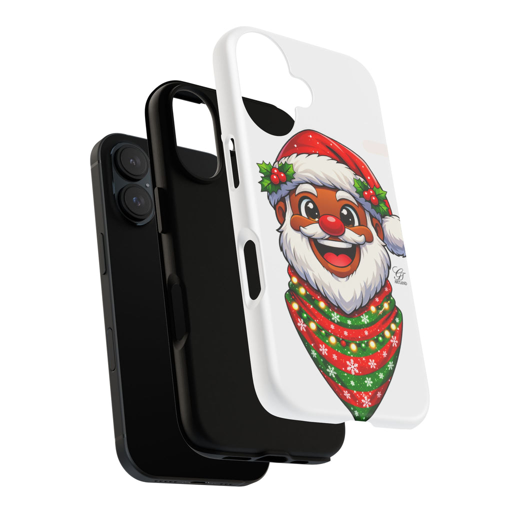 Santa Claus Cartoon Tough Case | Christmas Phone Case, Festive Holiday Design by GT Artland