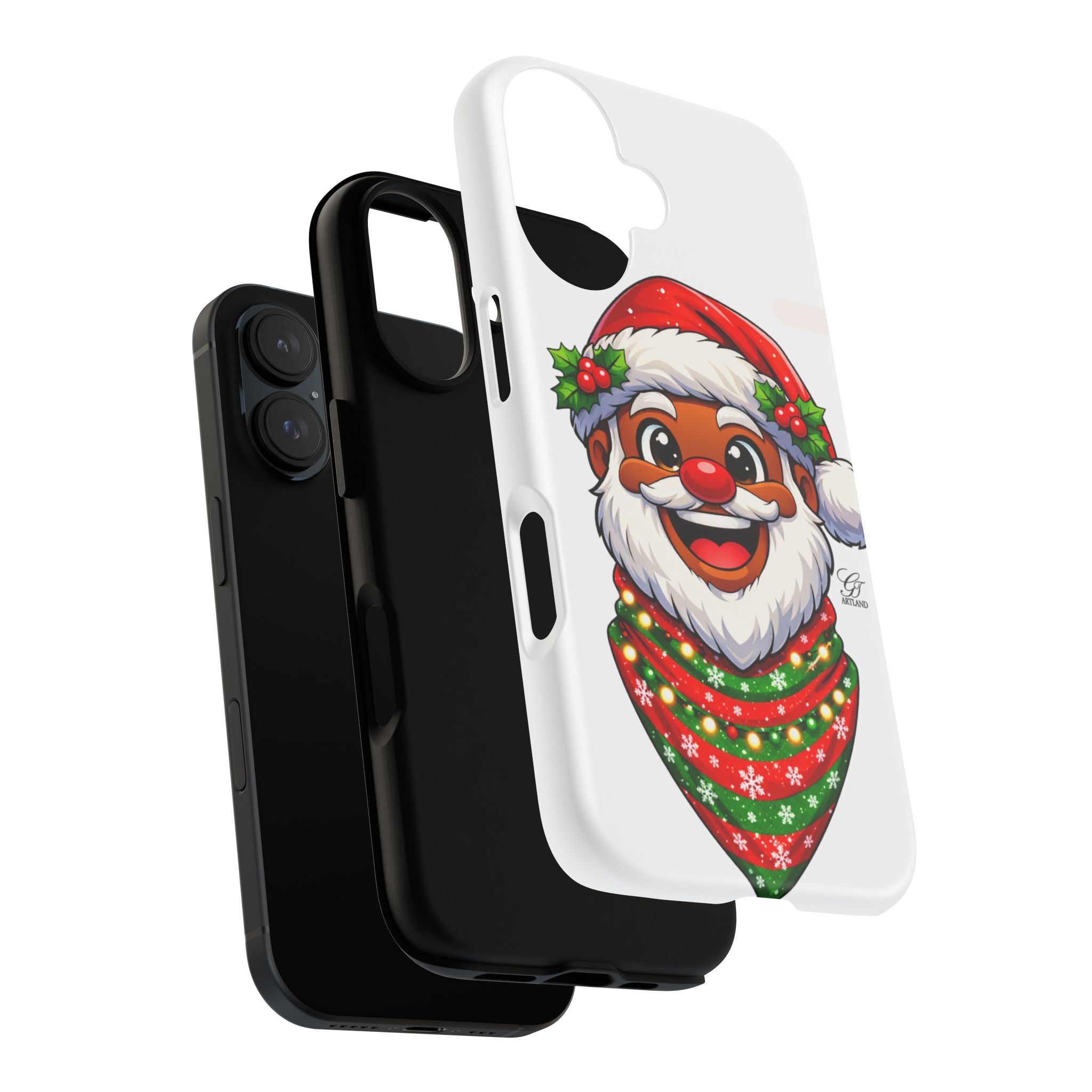 Santa Claus Cartoon Tough Case | Christmas Phone Case, Festive Holiday Design by GT Artland