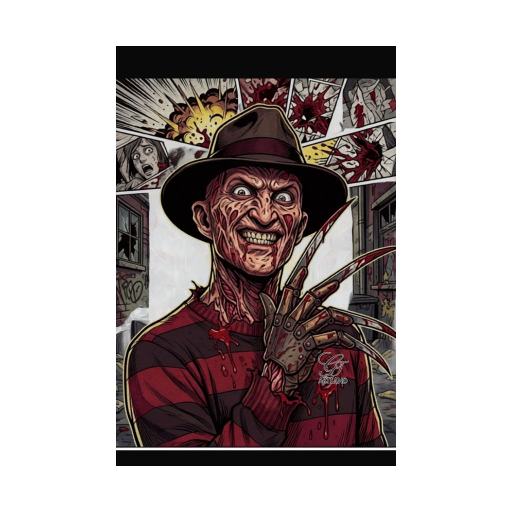 Elm Street Gangsta Horror Matte Vertical Posters by GT Artland