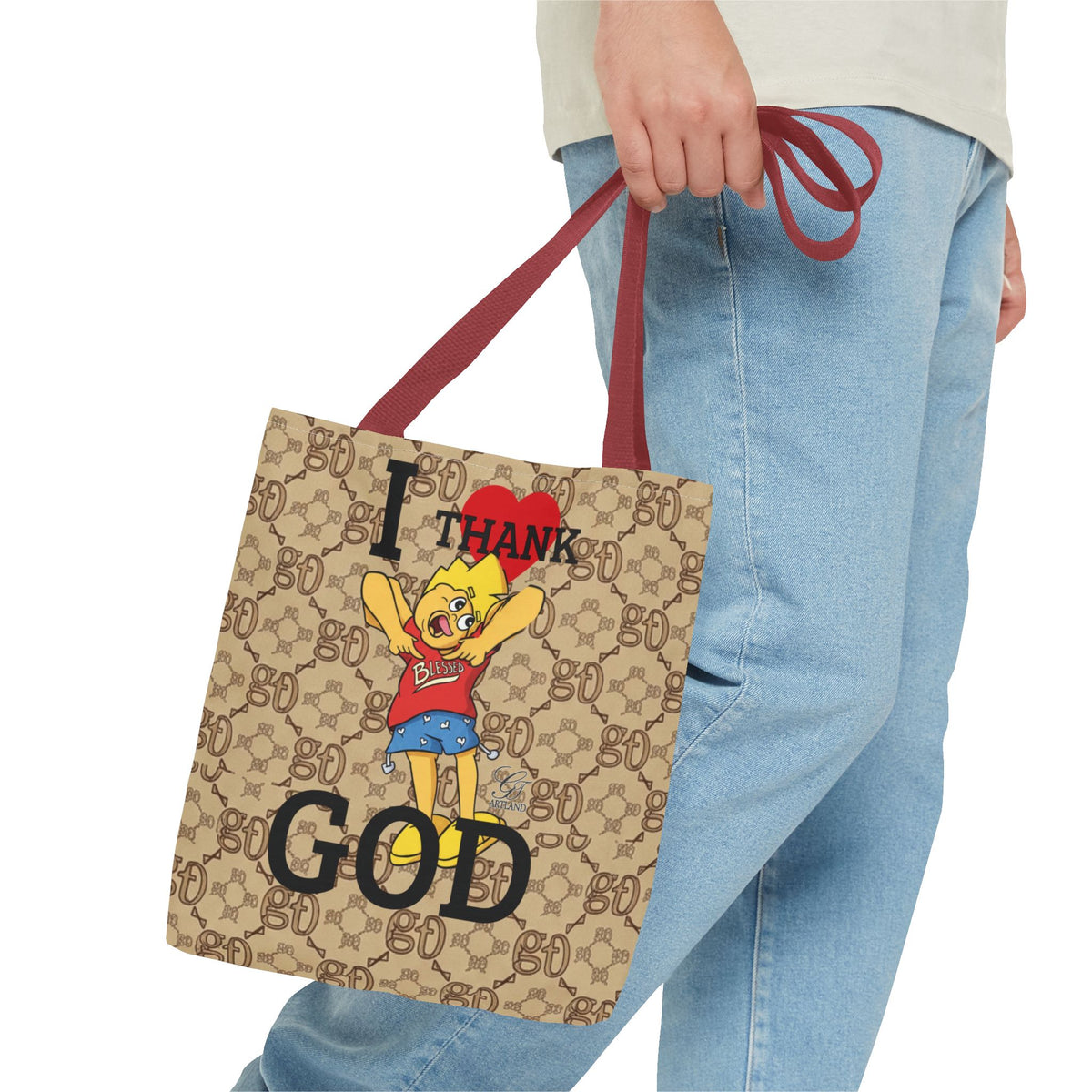 I  Thank God Tote Bag | URBAN CARTOON BY GT ARTLAND