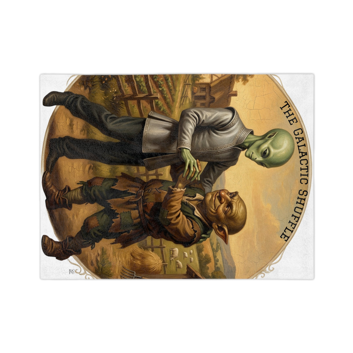Dancing Alien and Goblin Velveteen Blanket