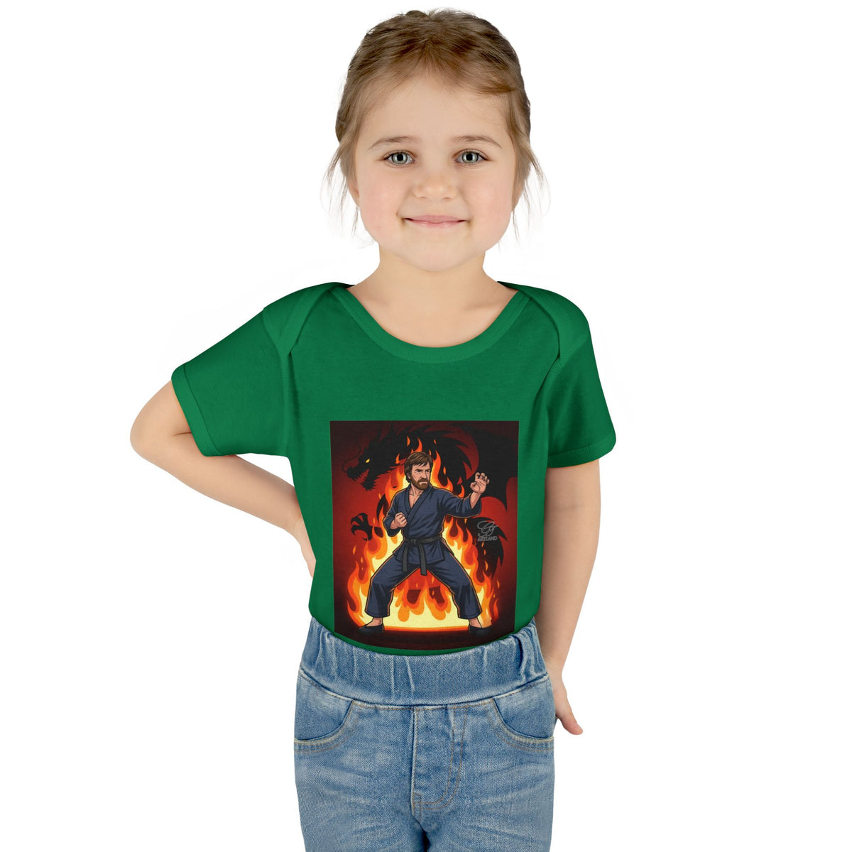 Flame Ninja Infant Bodysuit | Dragon Fire Martial Arts Baby Onesie