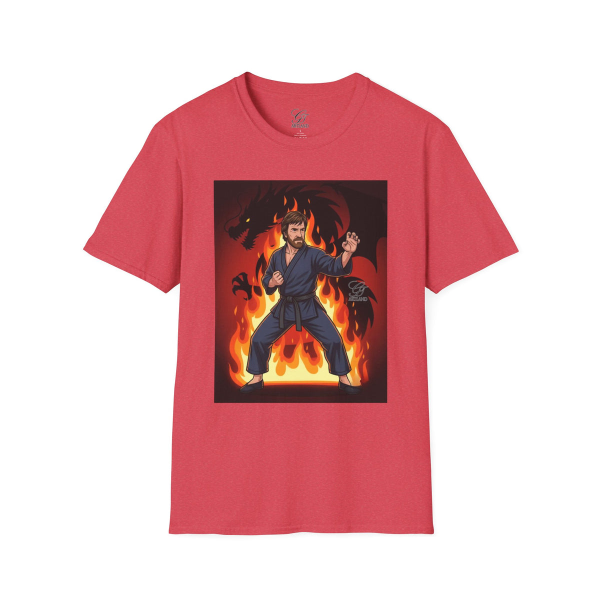 Karate Demon Chuck Norris Karate Fighter T-Shirt | Martial Arts Flame Illustration by GT Artland