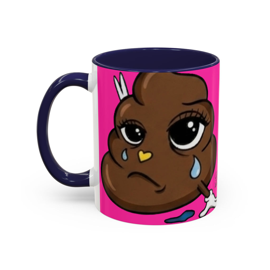 Coffee Mug — "I Woke Up Like This"  Poop Emoji Funny Pink Novelty Mug by GT Artland