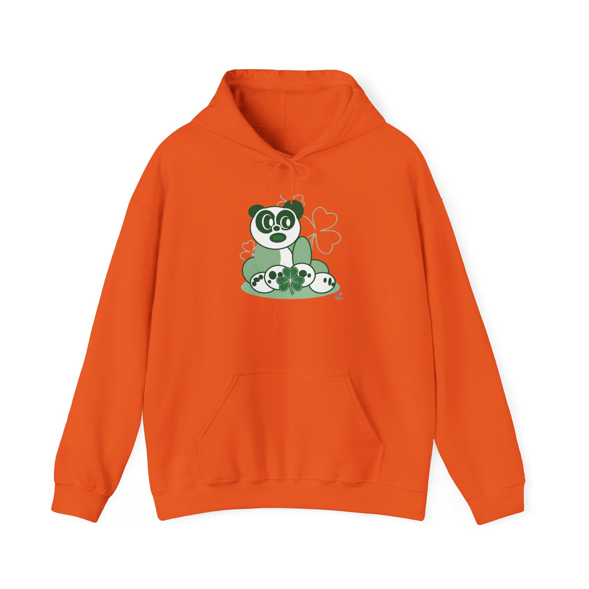 Green Panda with Bamboo Hoodie