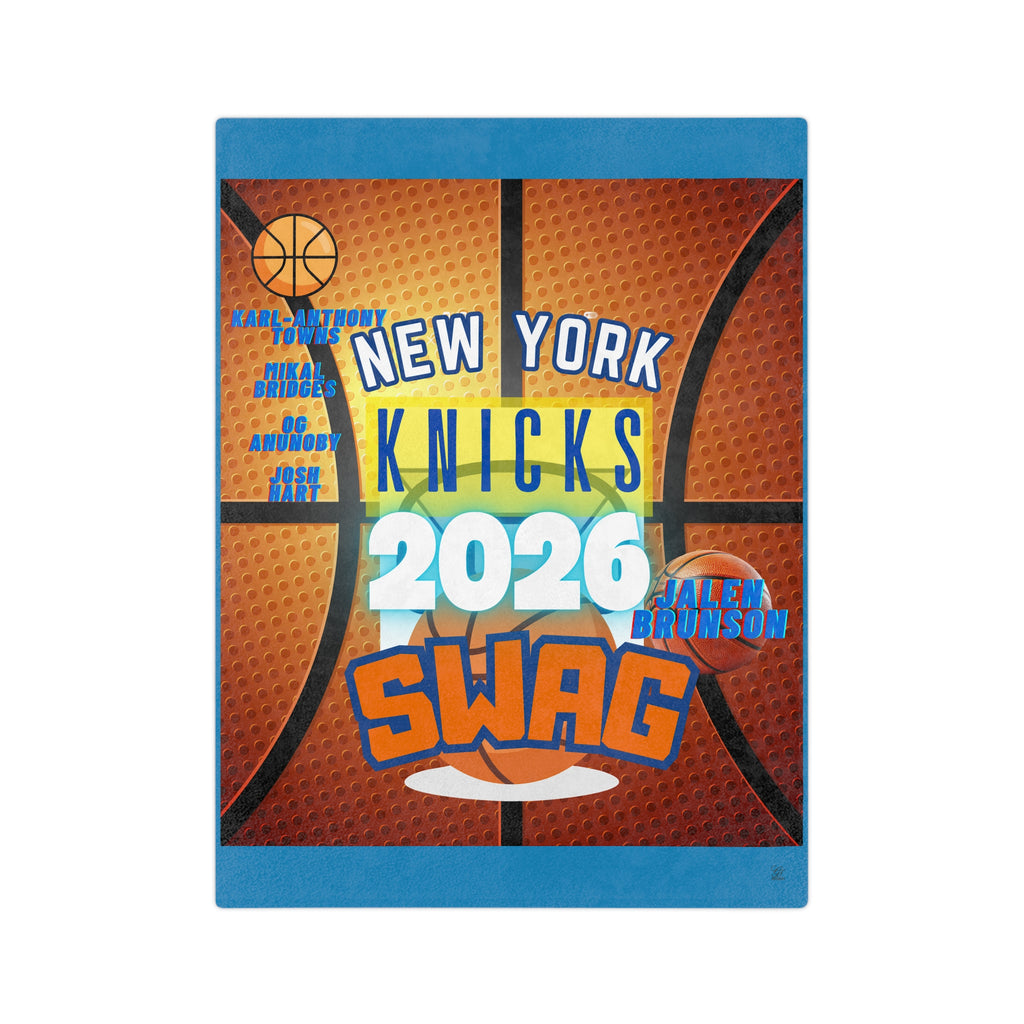 Sport 2026 Swag New York Knicks Basketball Blanket |  Velveteen Microfiber