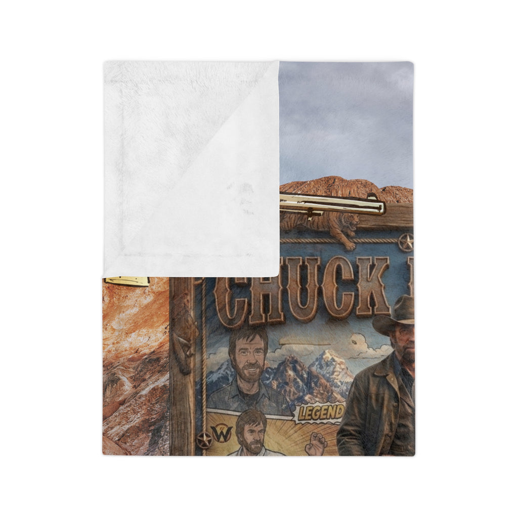 Chuck Norris Journey Velveteen Microfiber Blanket - Souvenir