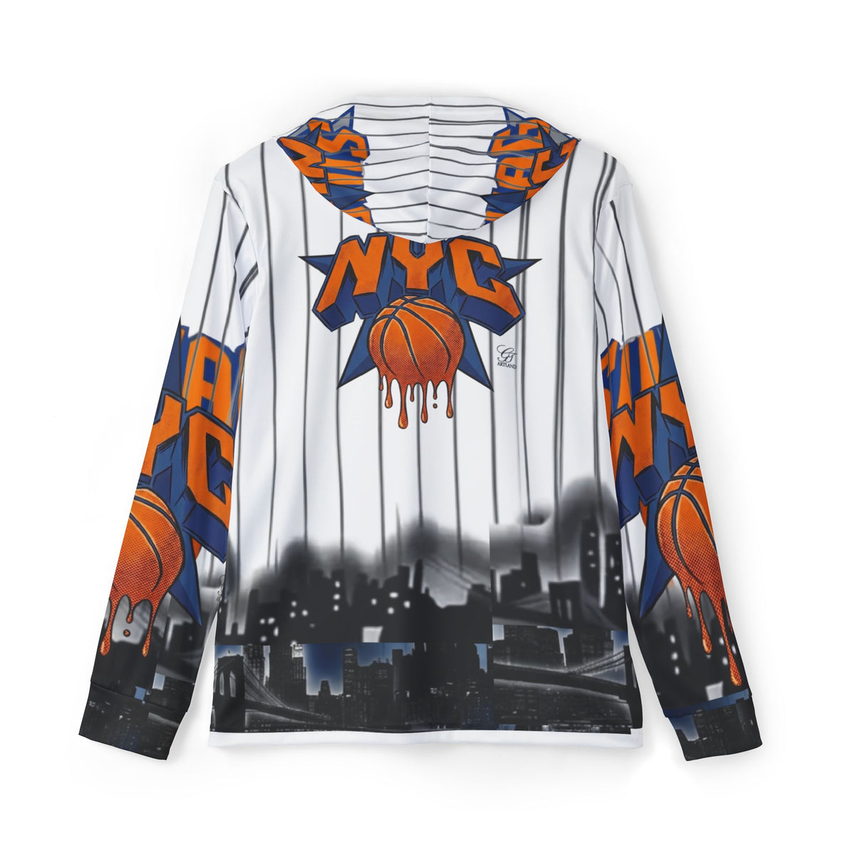 NYC Dripping Basketball Hoodie | City Skyline Warmup Hoodie