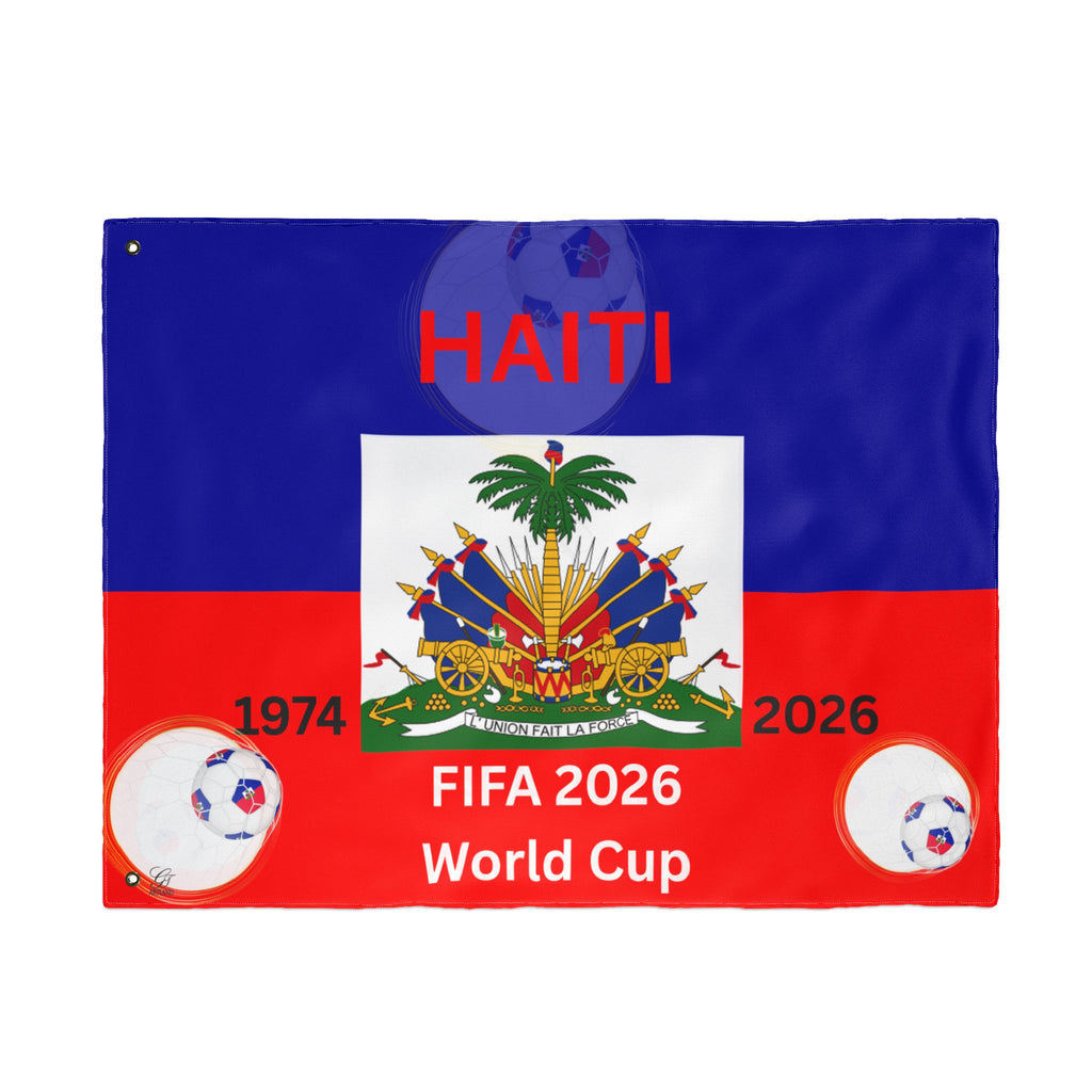 Copy of Double Sided Haitian Soccer FLAG |Football  2026 World Cup