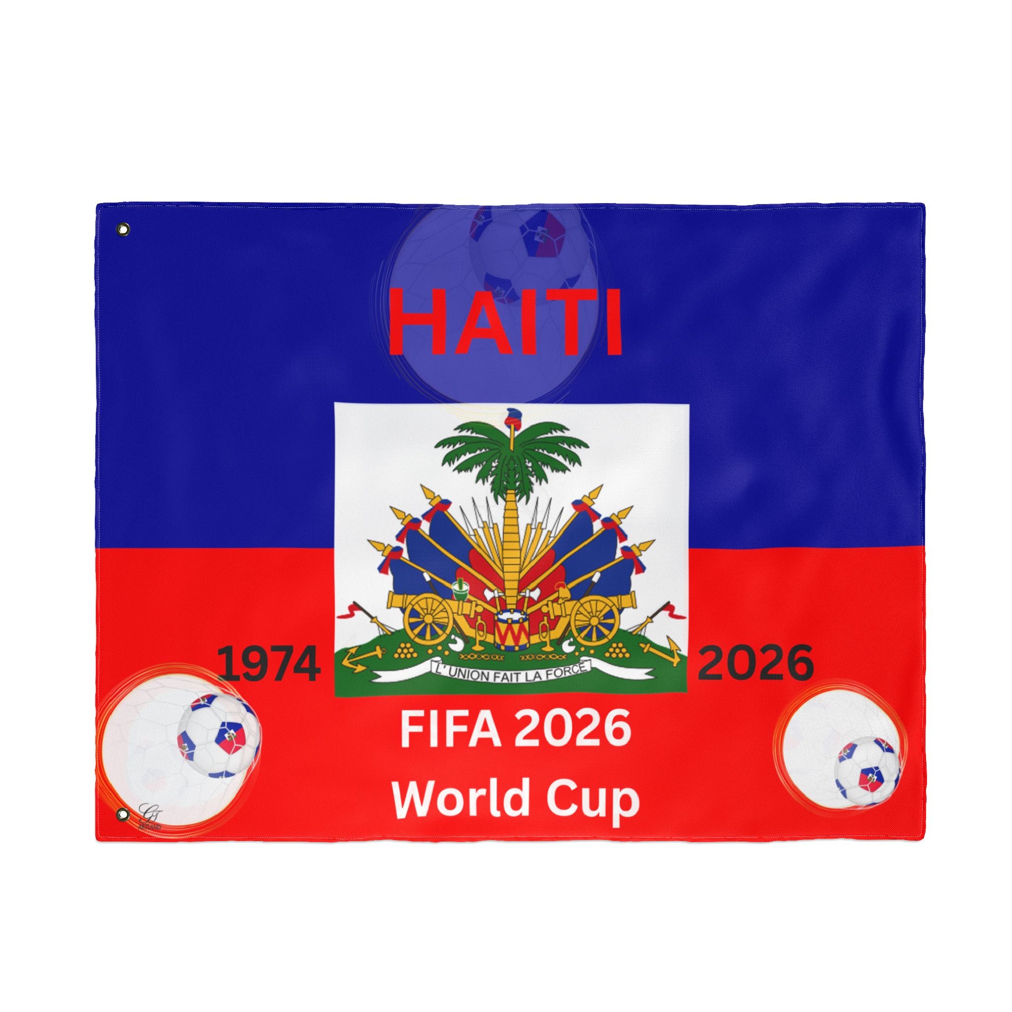 Copy of Double Sided Haitian Soccer FLAG |Football  2026 World Cup
