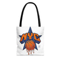 NYC Dripping Basketball Tote Bag | City Basketball Design by GT Artland