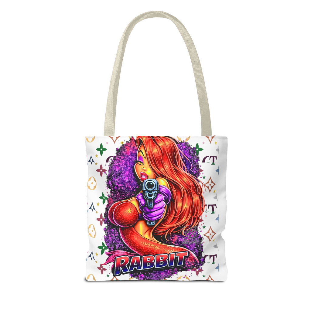 Rabbit Pin-Up Tote Bag – Retro Femme Fatale by GT Artland