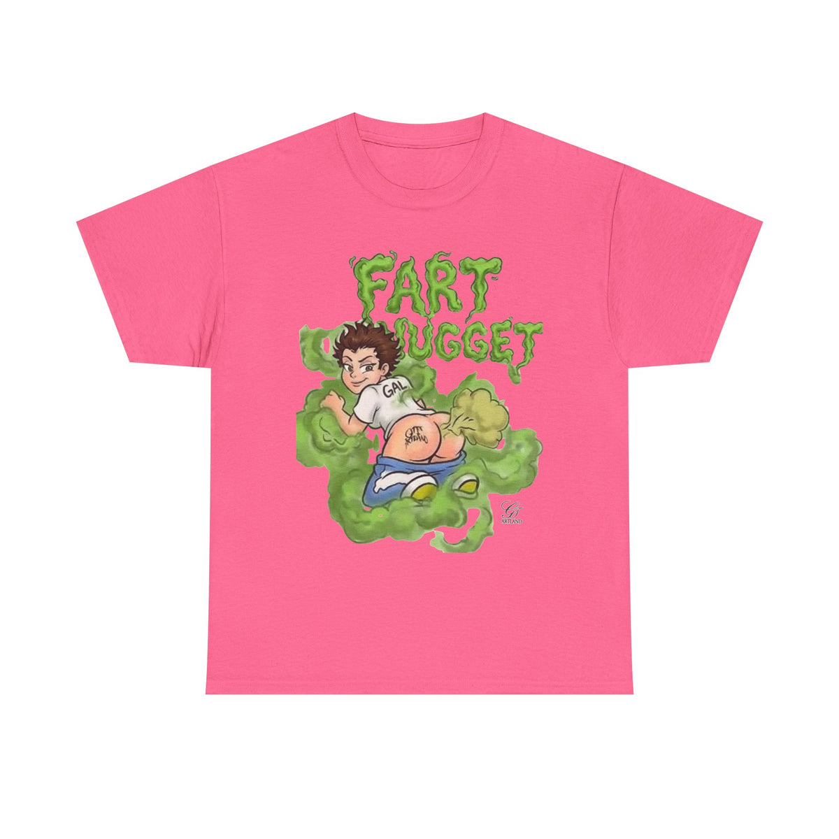 Fart Nugget graphic tee | Funny cartoon kid fart illustration T-Shirt