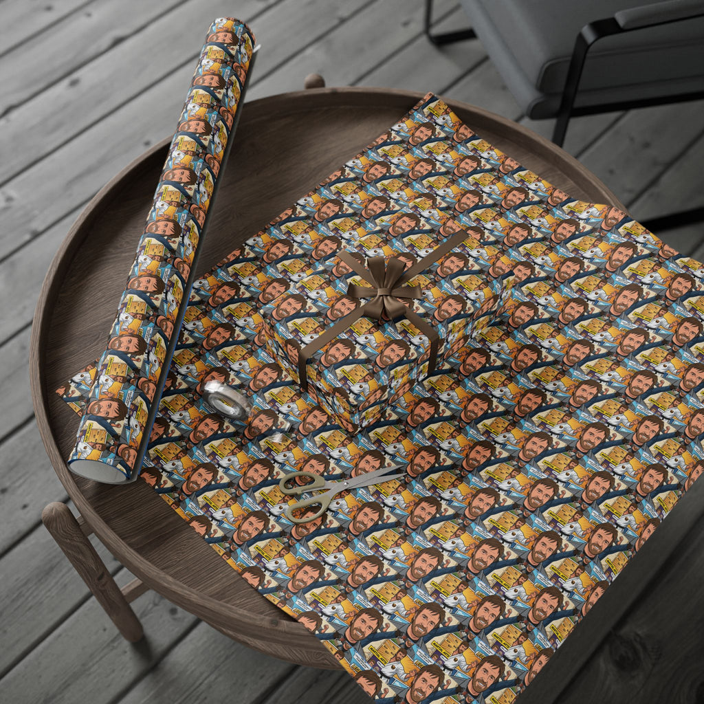 Chuck Norris Comic Strip Wrapping Paper