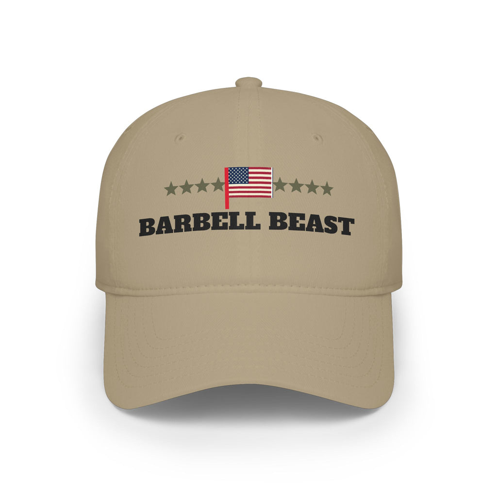 "BARBELL BEAST" Flag Embroidery Cap | American Baseball Hat