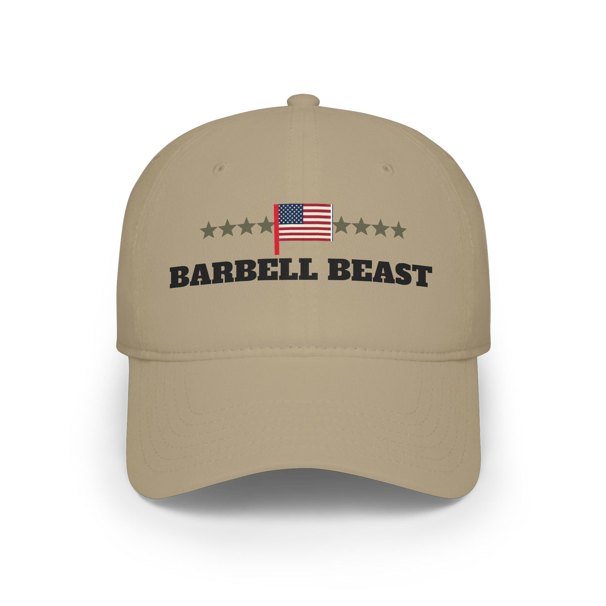 "BARBELL BEAST" Flag Embroidery Cap | American Baseball Hat