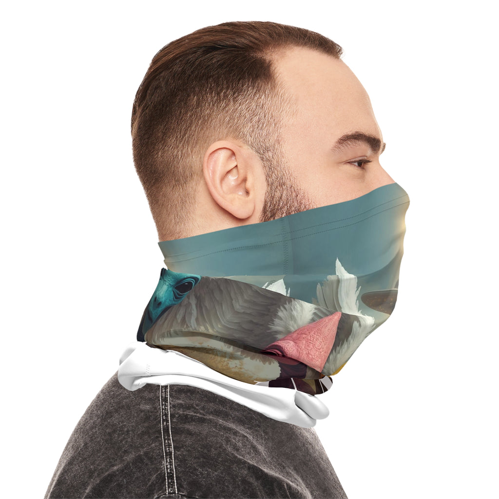 UFO Aliens with Wings Neck Gaiter | Lightweight Neck Mask