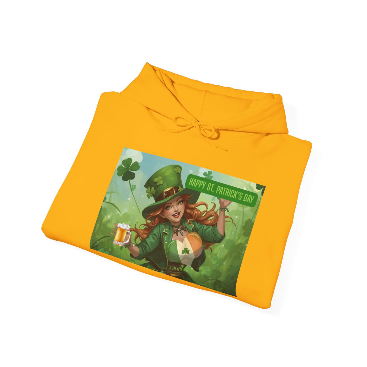 Leprechaun Pot of Gold Hoodie | St. Patrick's Day Shamrock Illustration