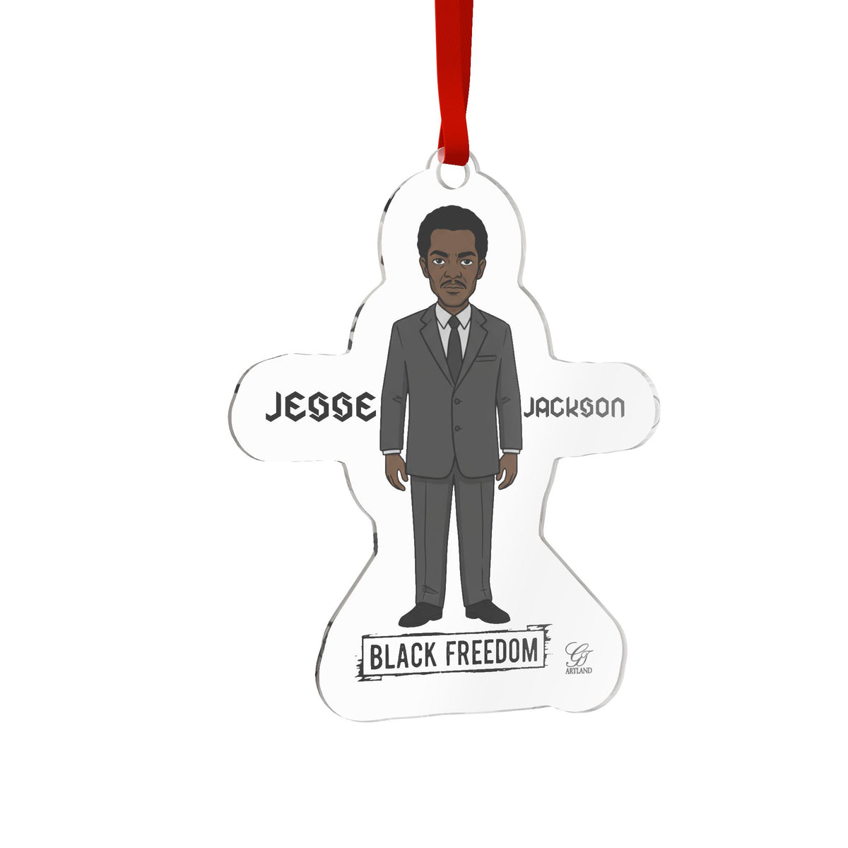 Custom Acrylic Ornament – Jesse Jackson Black Freedom Memorial by GT Artland
