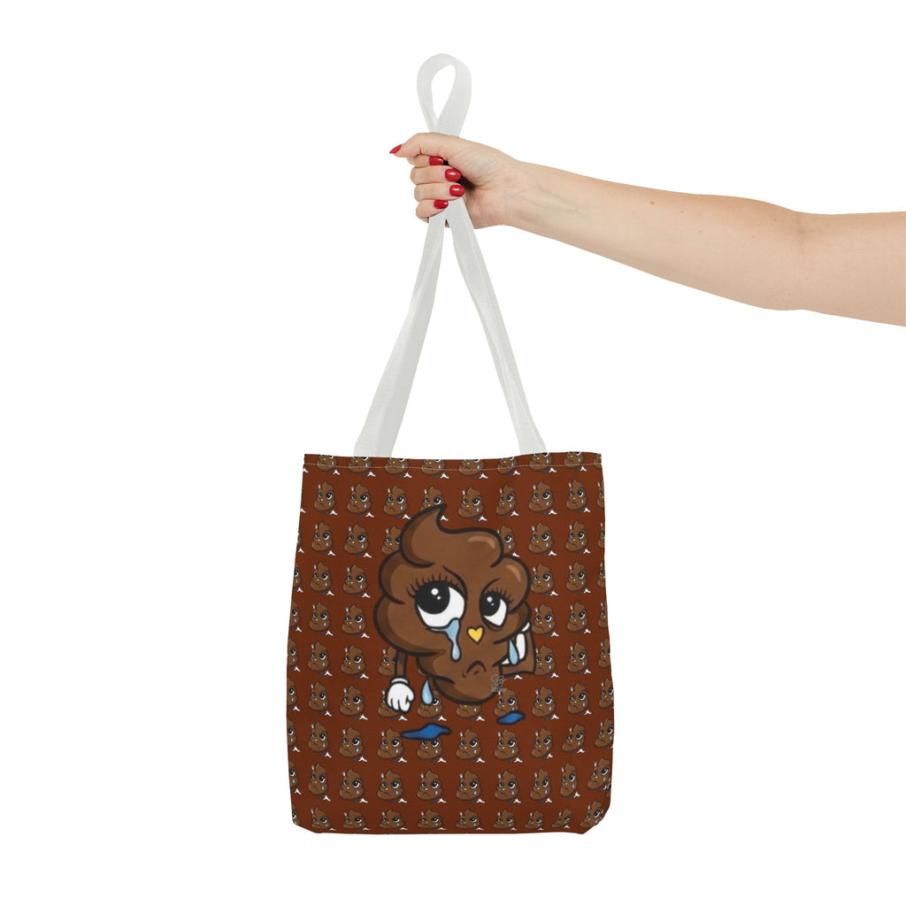 Glizzee Cute Poop Character Tote Bag | All Over Print Cartoon Pattern by GT Artland