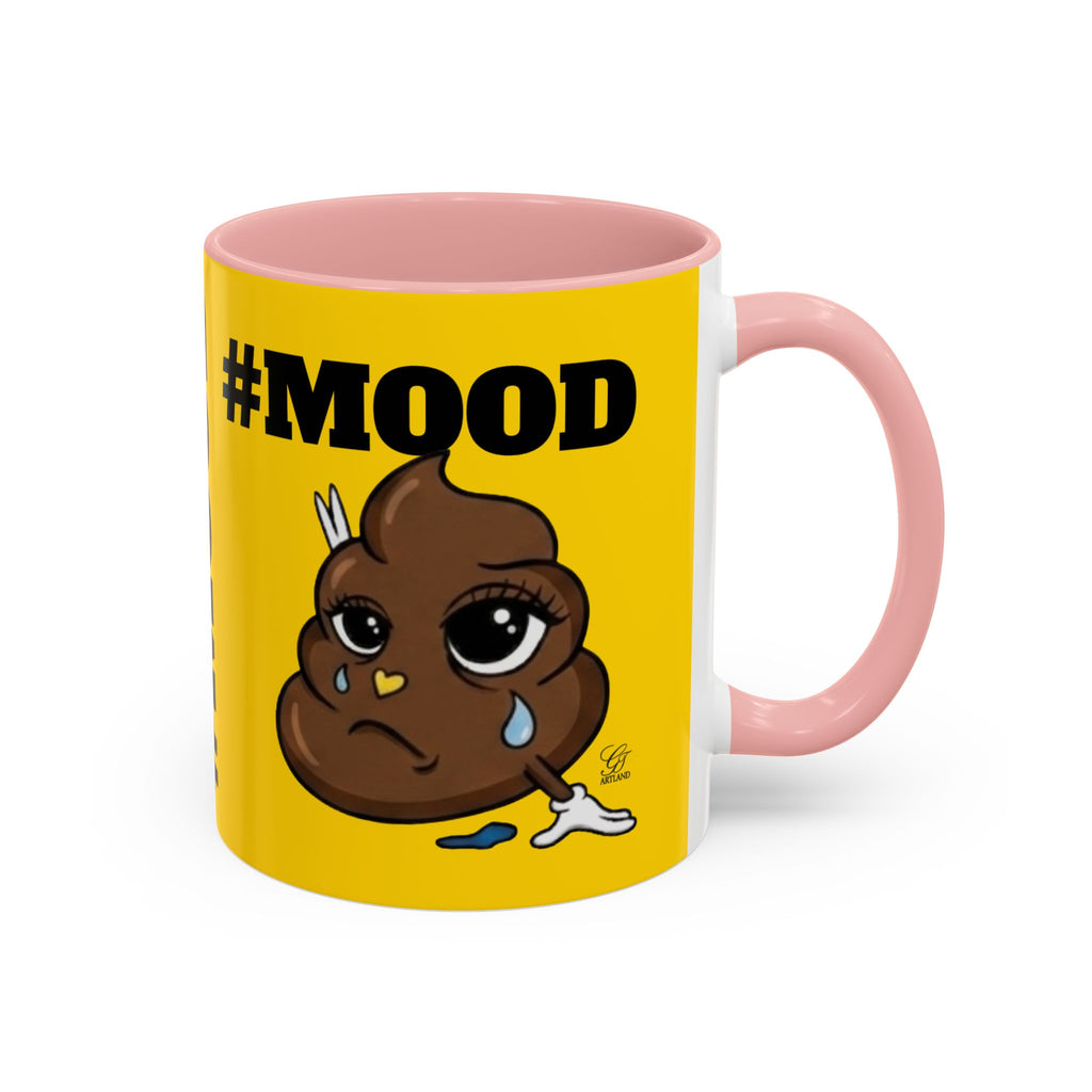 #MOOD Poop Emoji Accent Coffee Mug Yellow Edition — Funny 11/15oz Novelty Mug by GT Artland