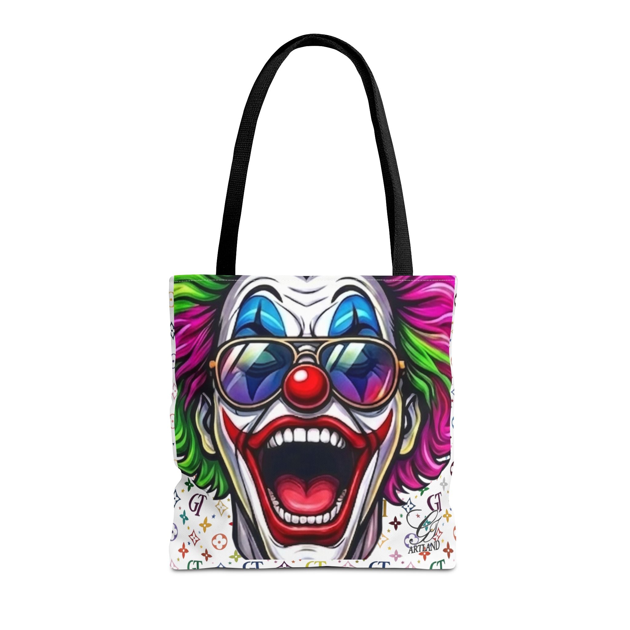GT Soldier Designer Colorful Clown Face Tote Bag by GT Artland
