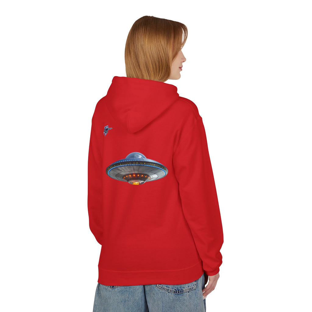 Retro UFO Spaceship Hoodie | Paranormal Alien Abduction Design