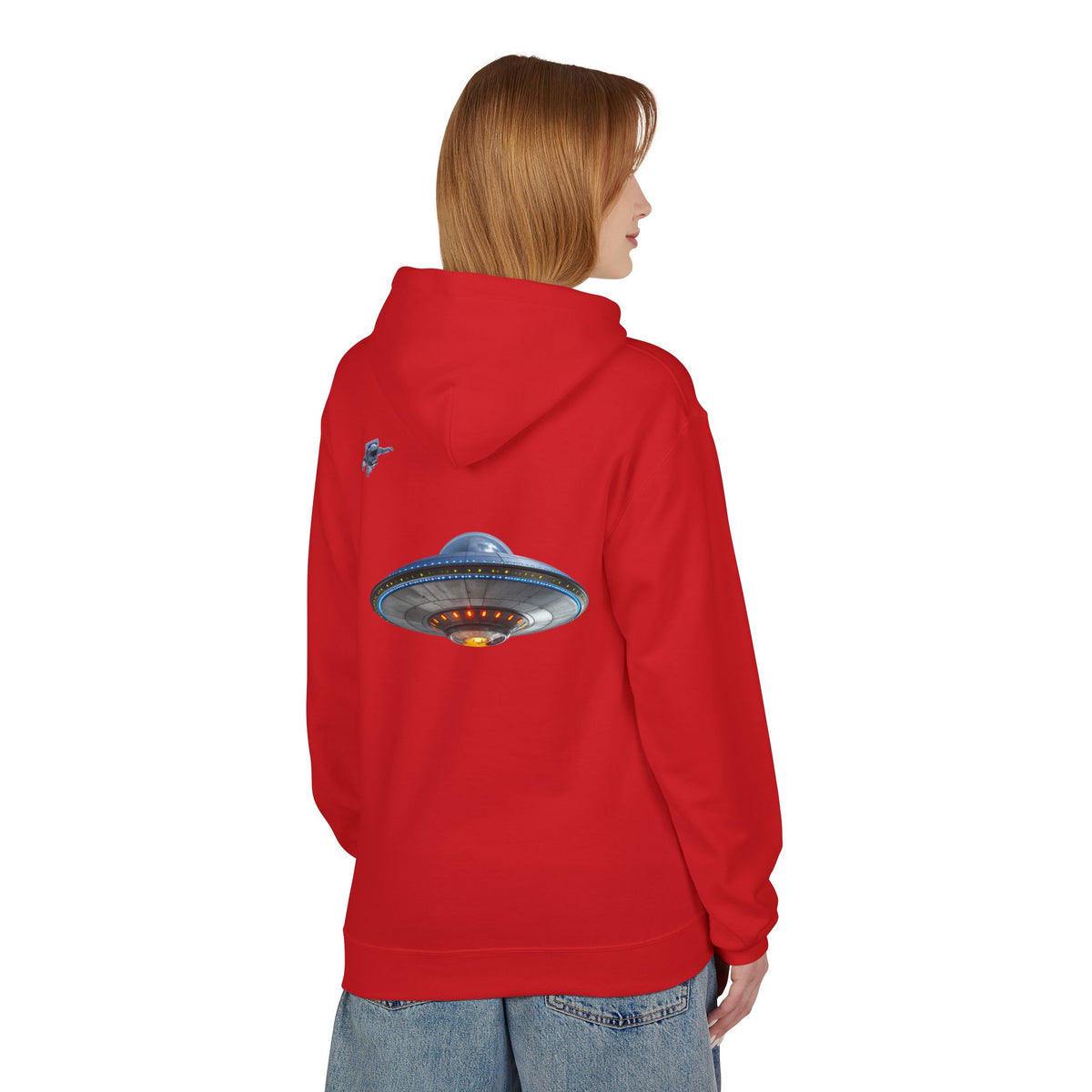 Retro UFO Spaceship Hoodie | Paranormal Alien Abduction Design