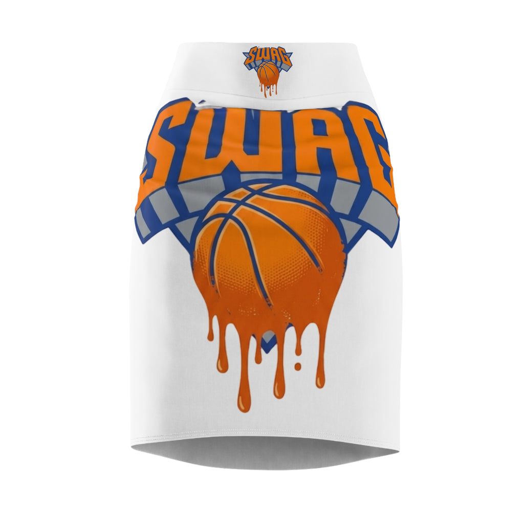 Dripping Basketball SWAG pencil skirt | Sports Graphic by GT Artland