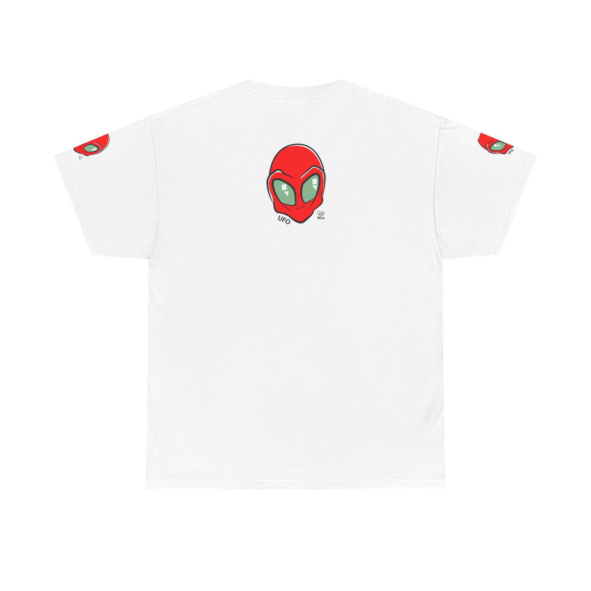 Red Alien Head UFO Tee | Retro Space Graphic T-Shirt